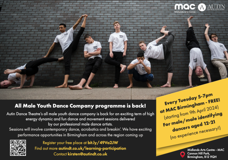 All Male Youth Dance Company programme is back!